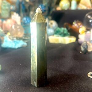 Natural Pyrite Polished Tower Point Healing Crystal Specimen Collection 4” tall
